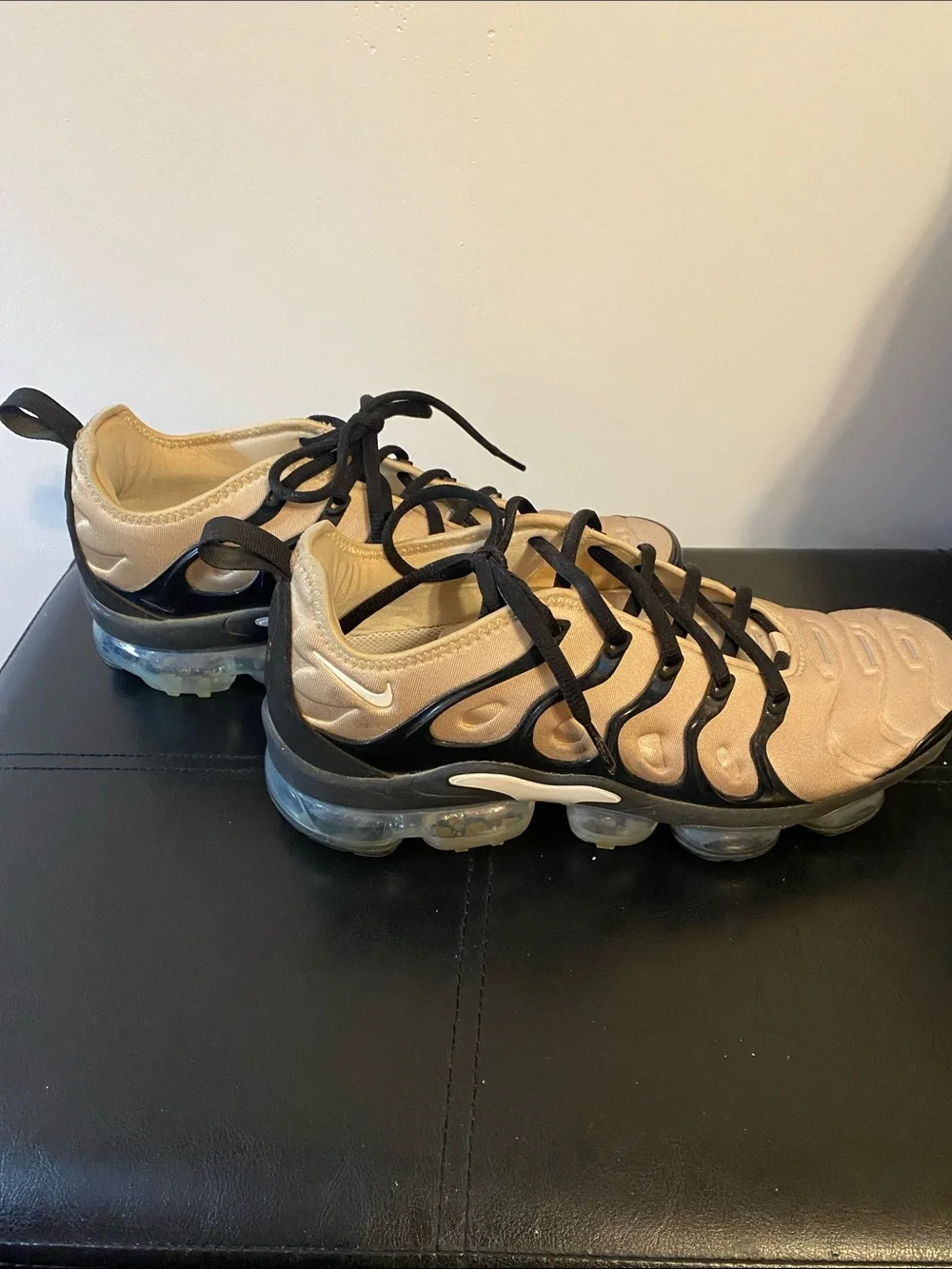 Nike Tan and Black VaporMax-Style Sneakers
